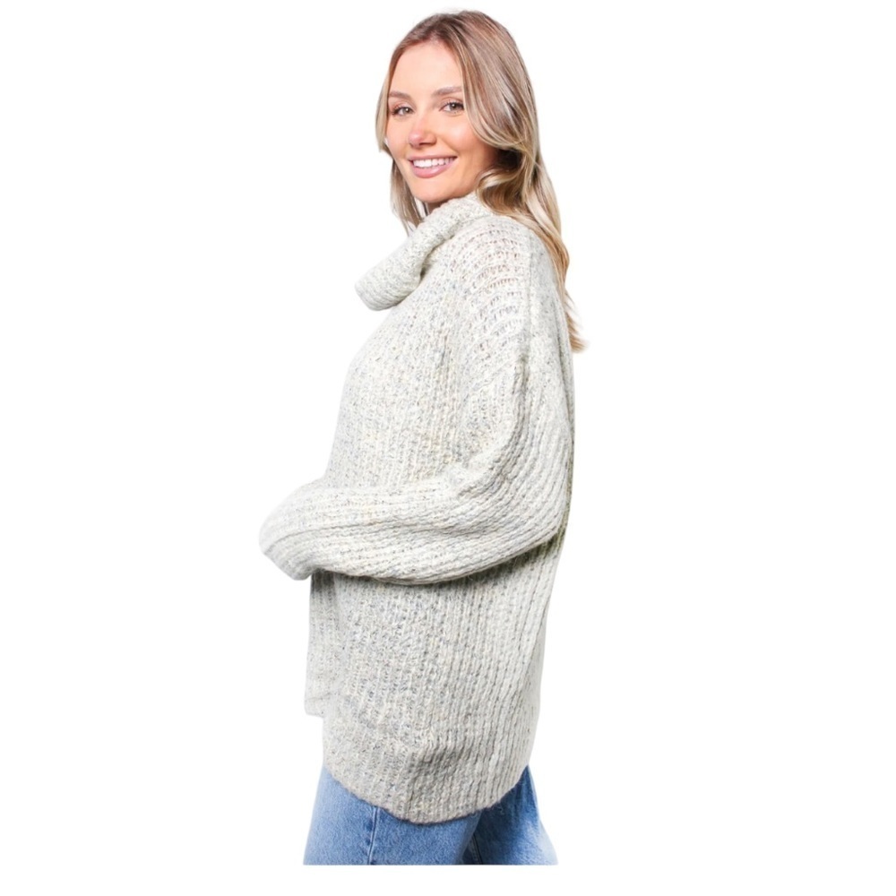 STITCHDROP WOMEN'S SPECKLED KNIT COWL NECK‎ SWEATER SIZE-M NWT